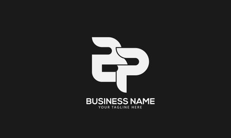 Alphabet BP or PB abstract monogram vector logo templateのイラスト素材