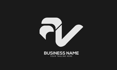 Alphabet AV or VA abstract monogram vector logo templateのイラスト素材