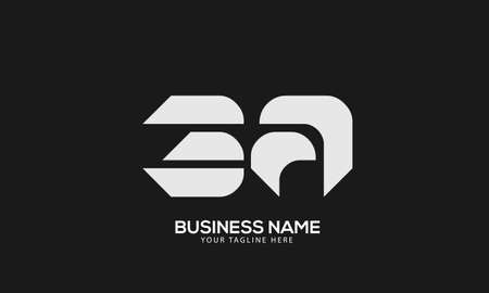 Alphabet BA or AB abstract monogram vector logo templateのイラスト素材