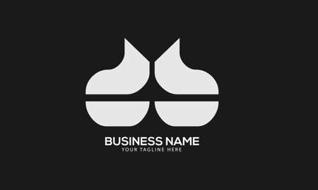Alphabet BB initial abstract monogram vector logo templateのイラスト素材