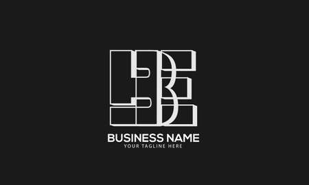 Alphabet BE or EB abstract monogram vector logo templateのイラスト素材