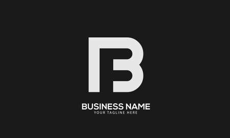 Alphabet BF or FB abstract monogram vector logo templateのイラスト素材