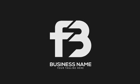 Alphabet FB or BF abstract monogram vector logo templateのイラスト素材