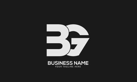 Alphabet BG or GB abstract monogram vector logo templateのイラスト素材