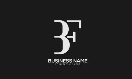 Alphabet BF or FB abstract monogram vector logo templateのイラスト素材