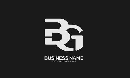 Alphabet BG or GB abstract monogram vector logo templateのイラスト素材