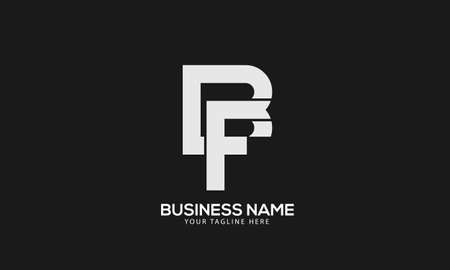 Alphabet BF or FB abstract monogram vector logo templateのイラスト素材