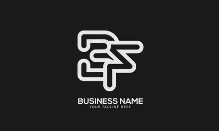 Alphabet BF or FB abstract monogram vector logo templateのイラスト素材