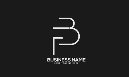 Alphabet FB or BF abstract monogram vector logo templateのイラスト素材