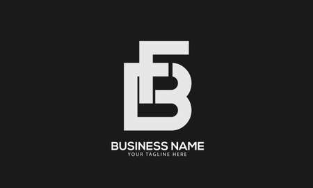 Alphabet BF or FB abstract monogram vector logo templateのイラスト素材