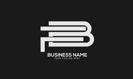 Alphabet FB or BF abstract monogram vector logo templateのイラスト素材