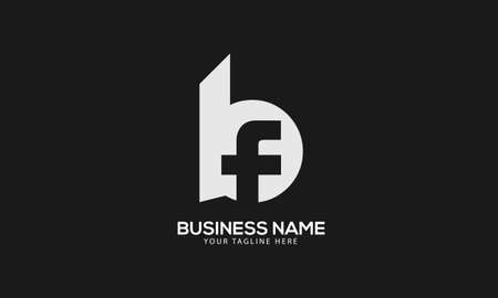 Alphabet BF or FB abstract monogram vector logo templateのイラスト素材