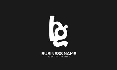 Alphabet BG or GB abstract monogram vector logo templateのイラスト素材