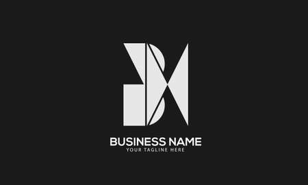 Alphabet BH or HB abstract monogram vector logo templateのイラスト素材