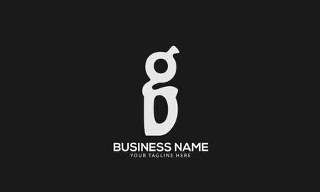 Alphabet GB or BG abstract monogram vector logo templateのイラスト素材