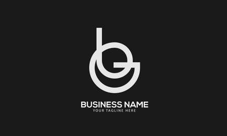 Alphabet BG or GB abstract monogram vector logo templateのイラスト素材