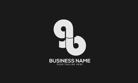 Alphabet GB or BG abstract monogram vector logo templateのイラスト素材