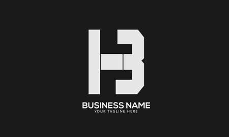 Alphabet HB or BH abstract monogram vector logo templateのイラスト素材