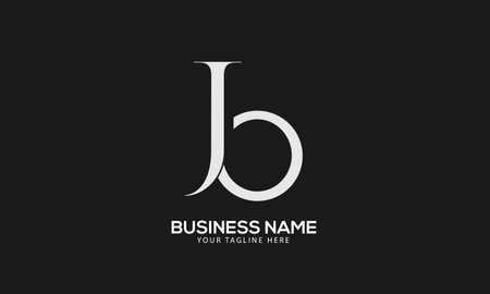 Alphabet JB or BJ abstract monogram vector logo templateのイラスト素材