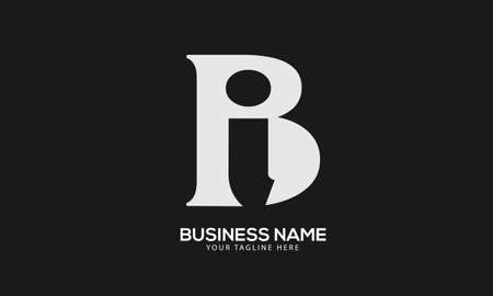 Alphabet BI or IB abstract monogram vector logo templateのイラスト素材