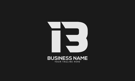 Alphabet IB or BI abstract monogram vector logo templateのイラスト素材