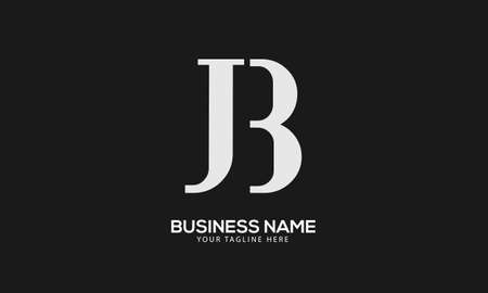 Alphabet JB or BJ abstract monogram vector logo templateのイラスト素材