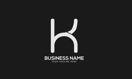 Alphabet HK or KH abstract monogram vector logo templateのイラスト素材