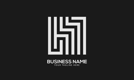 Alphabet BL or LB abstract monogram vector logo templateのイラスト素材
