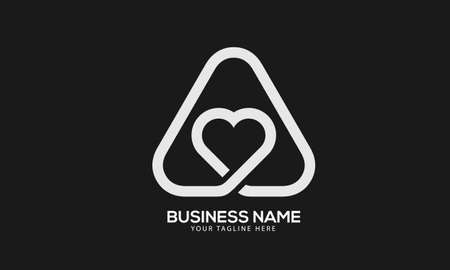 Alphabet heart initial monogram vector logo templateのイラスト素材