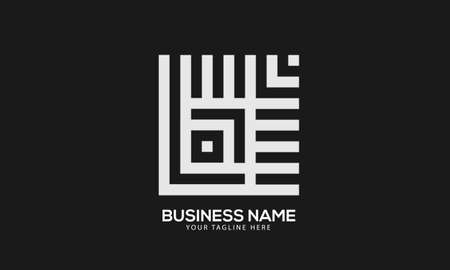 Alphabet BL or LB abstract monogram vector logo templateのイラスト素材