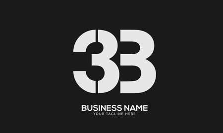 Alphabet BB numaric monogram vector logo templateのイラスト素材