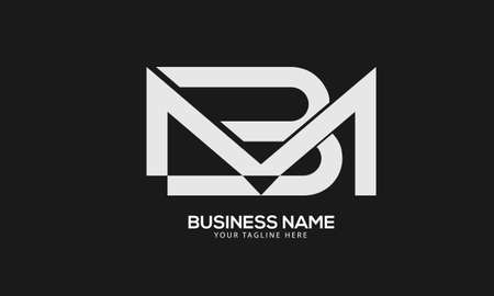 Alphabet BM or MB abstract monogram vector logo templateのイラスト素材