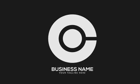 Alphabet CO or OC abstract monogram vector logo templateのイラスト素材