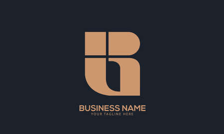 Alphabet BP or PB rectangle leaf vector logo templateのイラスト素材