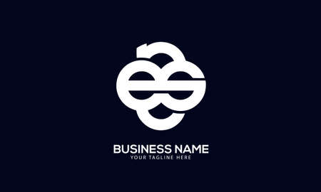 Alphabet ES or SE flower design vector logo templateのイラスト素材