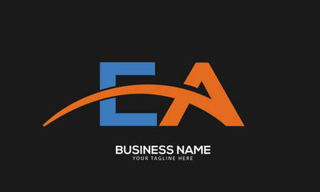 Alphabet EA or AE creative cross vector logo templateのイラスト素材