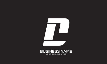 Alphabet DL or LD rectangle handmade monogram vector logo templateのイラスト素材