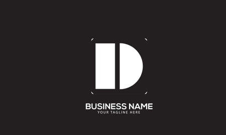 Alphabet D initial bulit light vector logo templateのイラスト素材