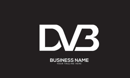 Alphabet DVB creative draw from one point to second monogram vector logo templateのイラスト素材