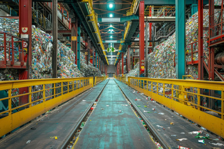 Busy Warehouse With Numerous Boxesの素材