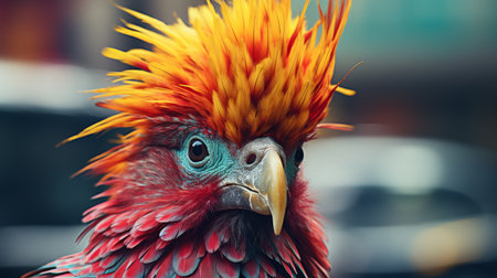 Colorful Bird Close Upの素材