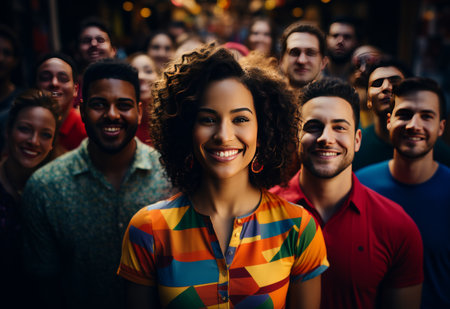 Group of People Standing Togetherの素材