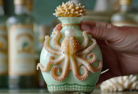 Green Vase With Octopus Designの素材