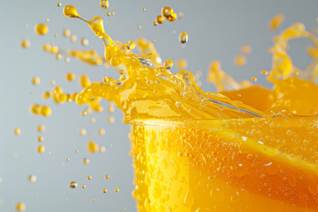 Close Up of Glass of Orange Juiceの素材