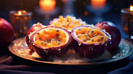 Plate With Halved Pomegranateの素材