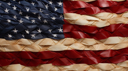 American Flag Braided Artworkの素材