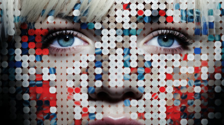 Woman With White Hair and Blue Eyesの素材