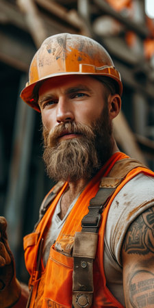Bearded Man With Hard Hatの素材