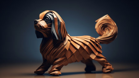 Wooden Dog Sculptureの素材