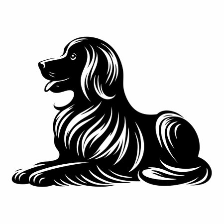 Vector image of a dog. Isolated on a white background.のイラスト素材
